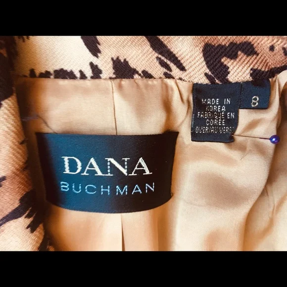 Dana Buchman 3/4 Car-length Coat - Tiger Print - 100% Wool - Picture 5 of 7